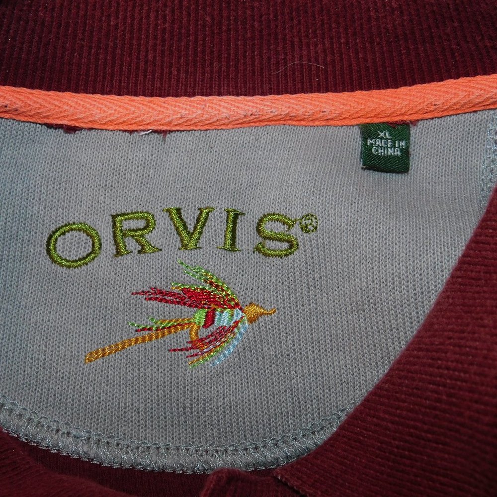 Orvis Pullover 3 Button Collared Pullover Sweatsh… - image 4